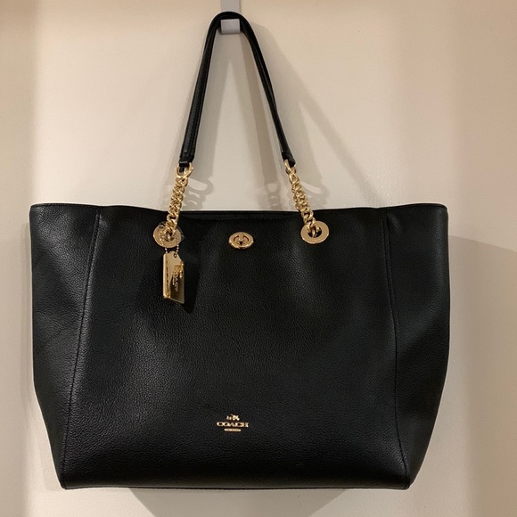 Coach Handbags - Coach Turnlock Chain Tote